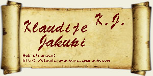 Klaudije Jakupi vizit kartica